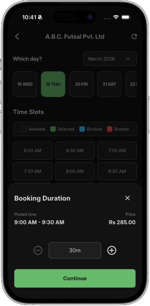 Availability Calendar